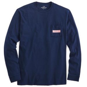Vineyard Vines Rectangle Logo Graphic Pocket Tee